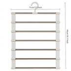 Multi-Layer Pants Hanger Space Saving Closet Organizer Foldable Trousers Clothes Rack Wardrobe Storage with Non Slip Clips